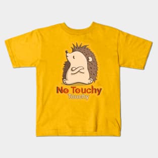 No Touchy, please! Hedgehog - Yellow Kids T-Shirt